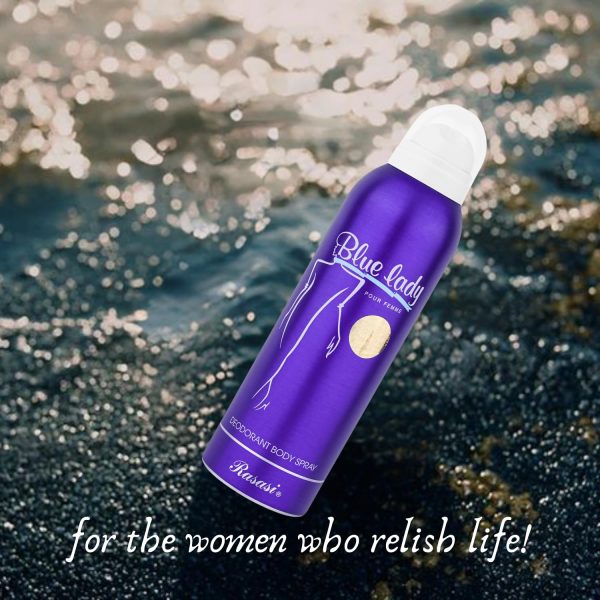 Rasasi Body Spray (Blue Lady) โ 200ml | Bold, Sensual, Premium Fragrance for Women