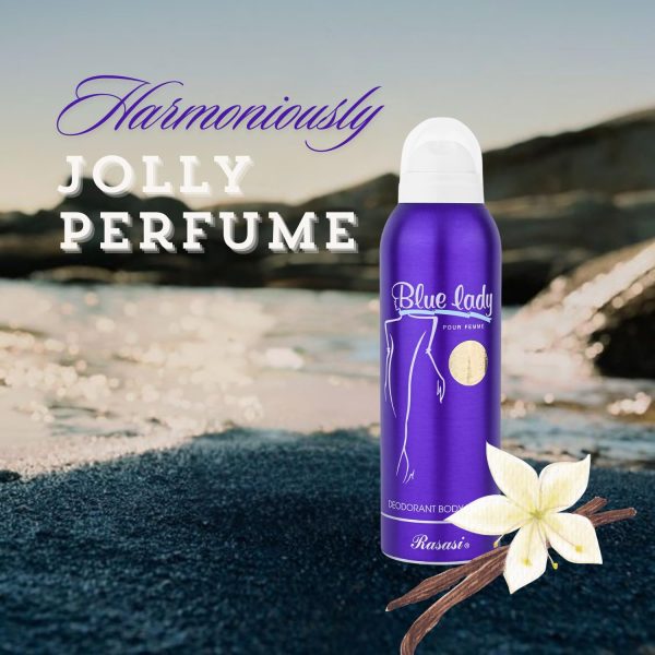 Rasasi Body Spray (Blue Lady) โ 200ml | Bold, Sensual, Premium Fragrance for Women
