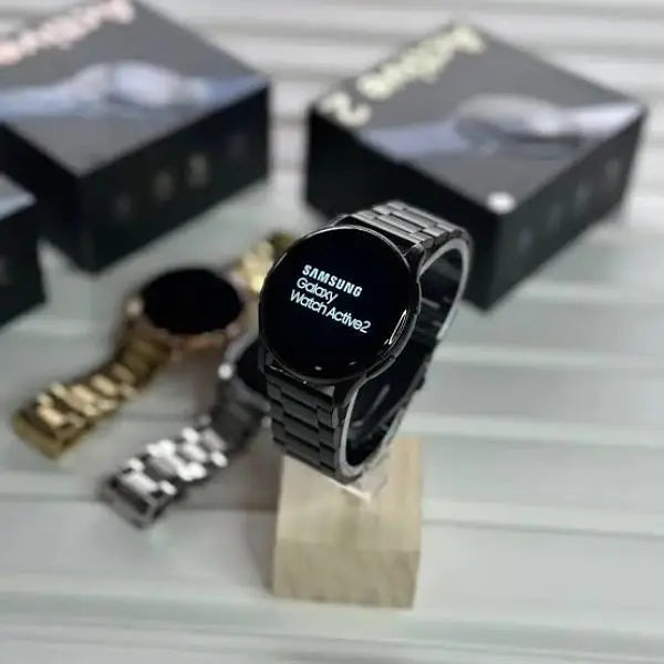 Samsung Galaxy Watch Active 2 – Stainless Steel | 44mm | Super AMOLED Display | IP68 Water Resistant | ECG Certified – Silver/Black