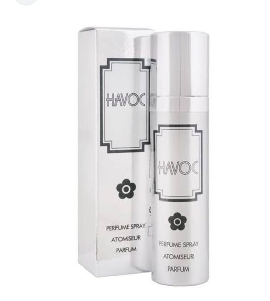 Havoc Silver Perfume Spray – 75ml | Elegant, Unisex Fragrance for Daily Wear