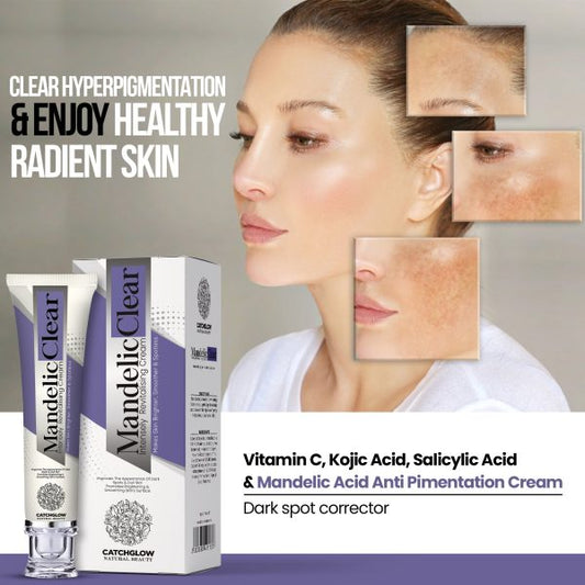 Mandalic Brightening Cream – Clear & Even Skin | Gentle Exfoliating Face Cream with Mandelic Acid | For All Skin Types