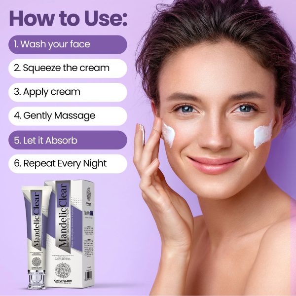 Mandalic Brightening Cream – Clear & Even Skin | Gentle Exfoliating Face Cream with Mandelic Acid | For All Skin Types