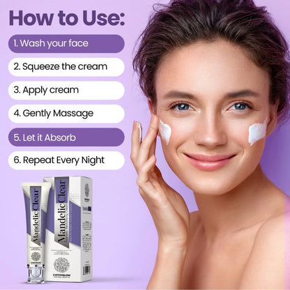 Mandalic Brightening Cream – Clear & Even Skin | Gentle Exfoliating Face Cream with Mandelic Acid | For All Skin Types