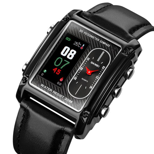 Original Skmei 1868 Men's Wrist Watch – Digital + Analog | Stylish Multi-Function Timepiece