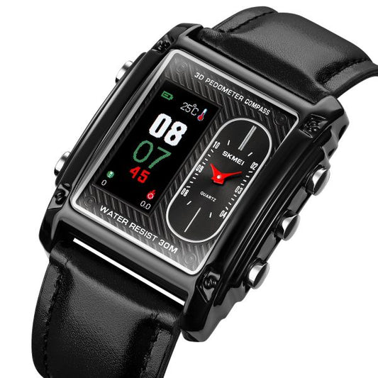 Original Skmei 1868 Men's Wrist Watch – Digital + Analog | Stylish Multi-Function Timepiece