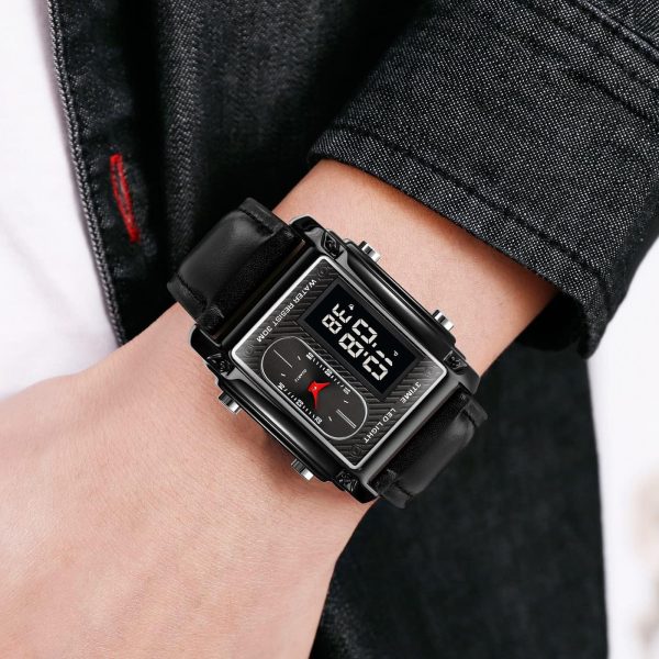 Original Skmei 1868 Men's Wrist Watch – Digital + Analog | Stylish Multi-Function Timepiece