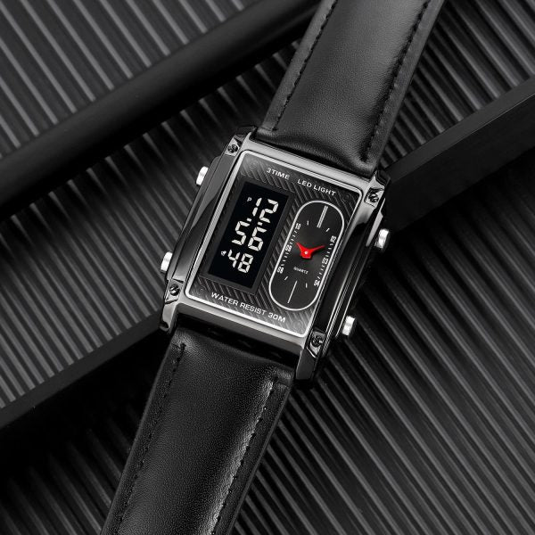 Original Skmei 1868 Men's Wrist Watch – Digital + Analog | Stylish Multi-Function Timepiece