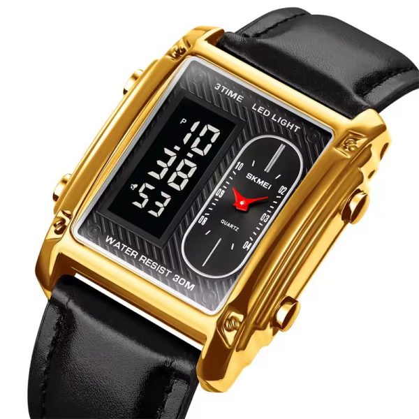 Original Skmei 1868 Men's Wrist Watch – Digital + Analog | Stylish Multi-Function Timepiece