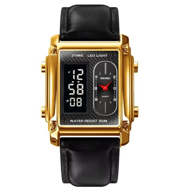 Original Skmei 1868 Men's Wrist Watch – Digital + Analog | Stylish Multi-Function Timepiece