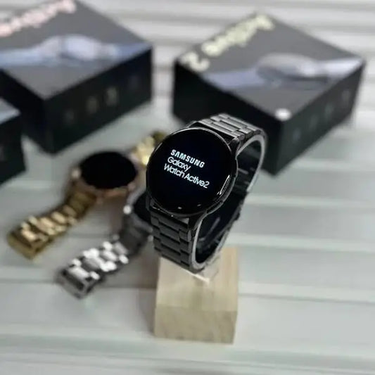 Samsung Galaxy Watch Active 2 – Stainless Steel | 44mm | Super AMOLED Display | IP68 Water Resistant | ECG Certified – Silver/Black