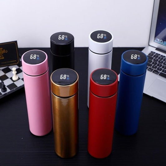 Smart LED Temperature Display Thermo Bottle – Stainless Steel Vacuum Flask (Random Color)