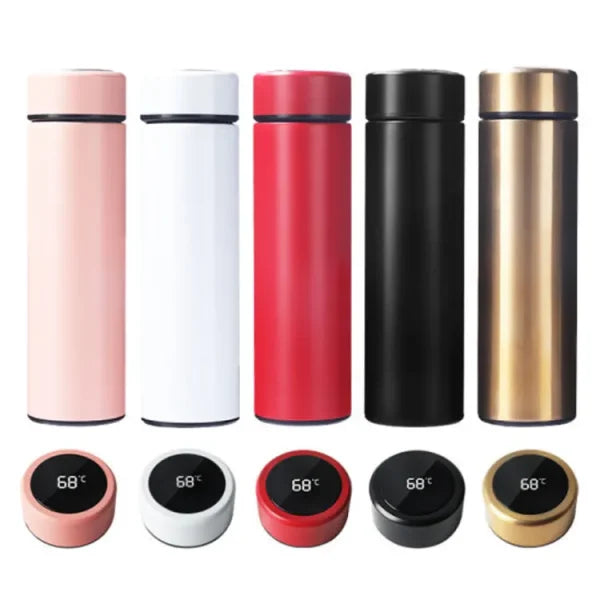 Smart LED Temperature Display Thermo Bottle – Stainless Steel Vacuum Flask (Random Color)